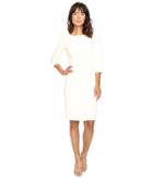 Badgley Mischka - Faux Wrap Crepe Dress