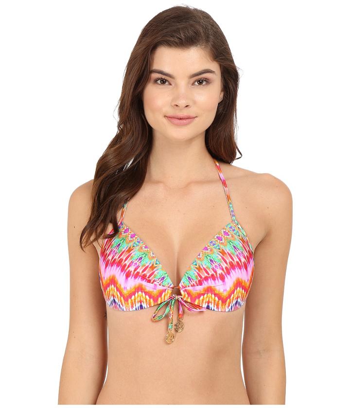 Luli Fama - Sunkissed Laughter Molded Push-up Bandeau Halter Top
