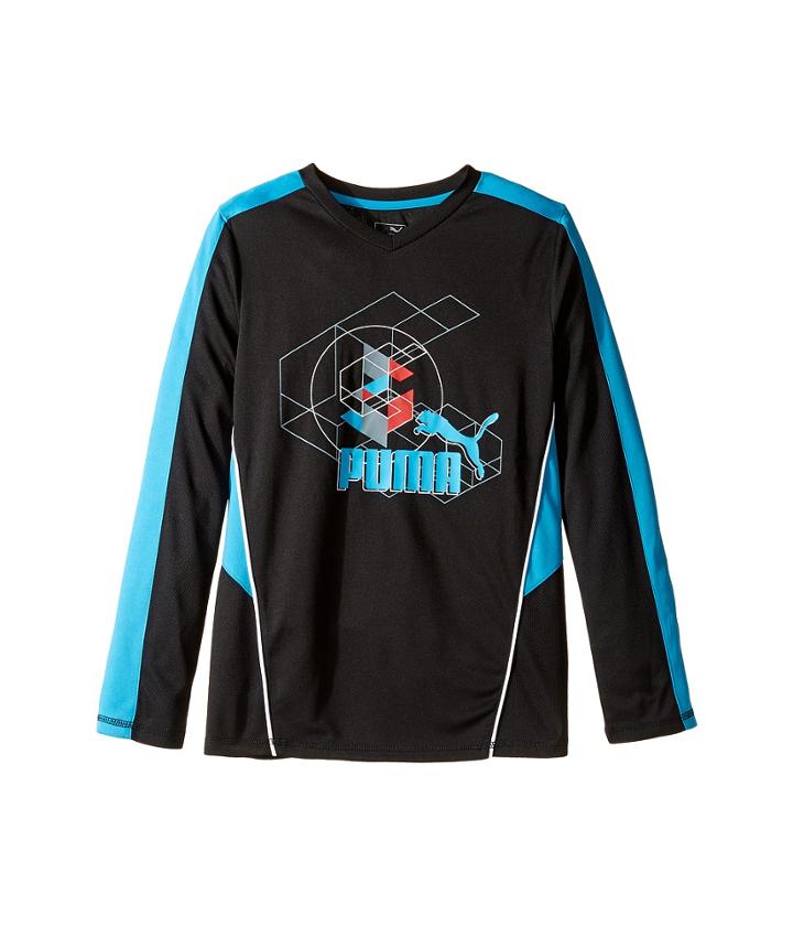 Puma Kids - Long Sleeve Poly Tee Geometric
