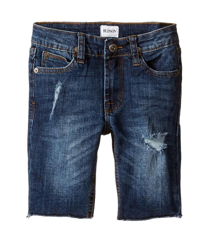 Hudson Kids - Hess Cut Off Slim Straight Shorts In Medium Stone Used
