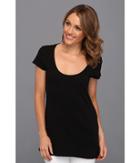 Allen Allen - Basic Cap Sleeve Scoop Neck Tee