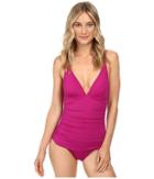 Tommy Bahama - Pearl Solids Over The Shoulder V-neck One-piece