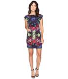 Nicole Miller - Florescent Florals Shift Dress