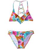 Hobie Kids - Fleur To Love Flounce Bralette And Strappy Hipster
