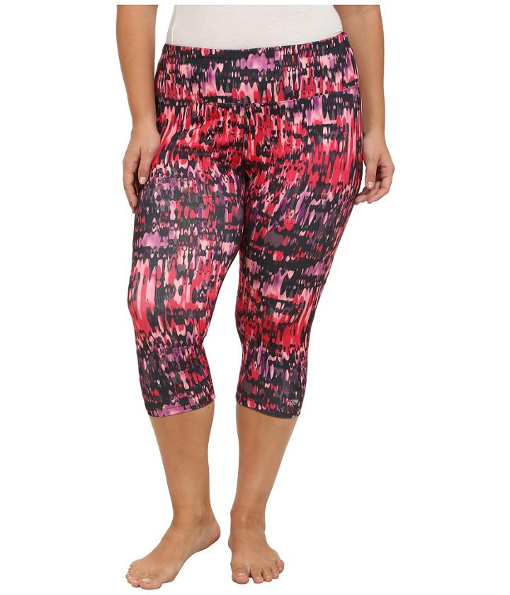 Marika Curves - Plus Size Printed Capri Leggings