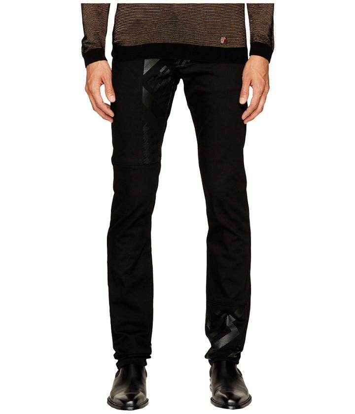 Versace Jeans - Tonal Exploded Print Jeans In Black