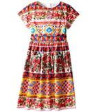 Dolce &amp; Gabbana Kids - Mambo Short Sleeve Poplin Dress