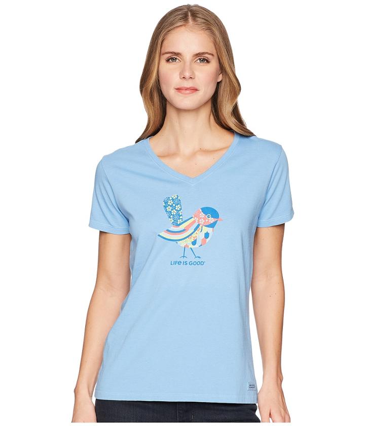 Life Is Good - Colorful Bird Crusher Vee