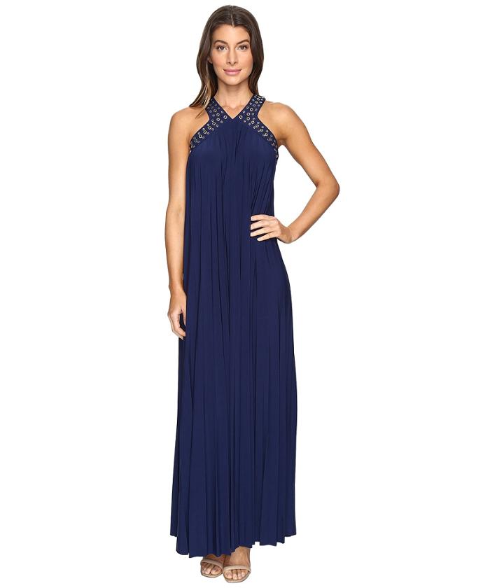 Michael Michael Kors - Perma Pleat Embroidered Maxi Dress