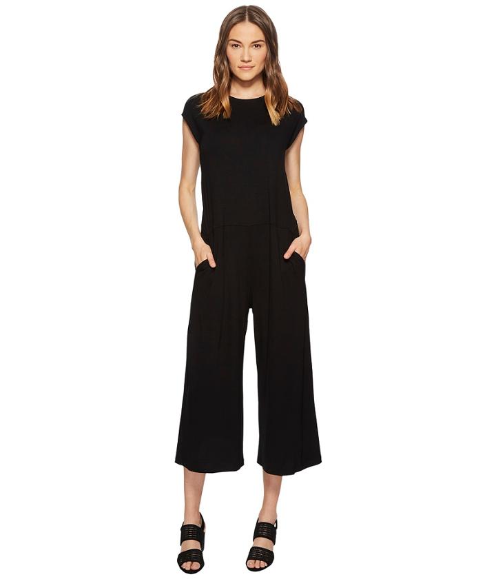 Eileen Fisher - Lightweight Viscose Jersey Wide Leg Jumpsuit