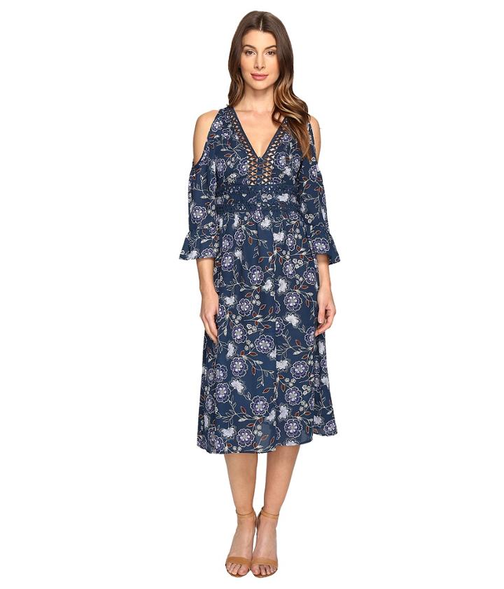 Brigitte Bailey - Tressa Cold Shoulder Dress With Lace Inset