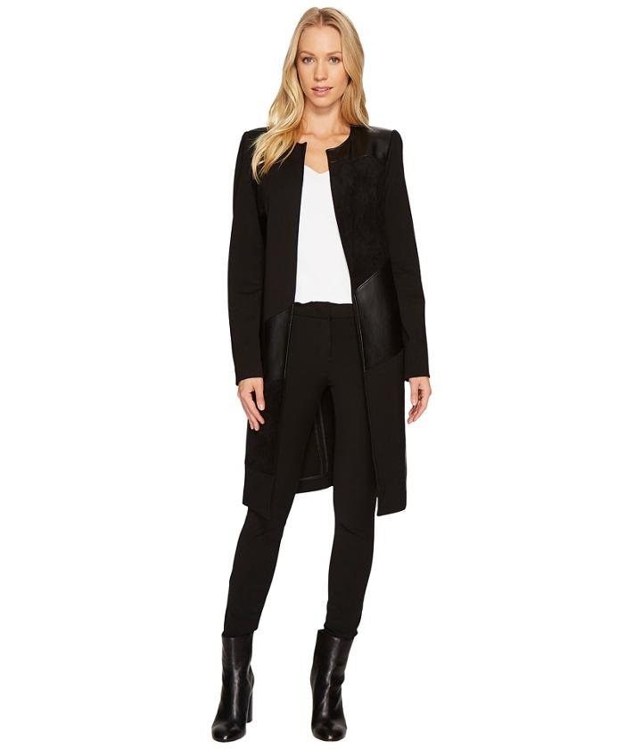 Calvin Klein - Long Jacket With Suede And Faux Leather