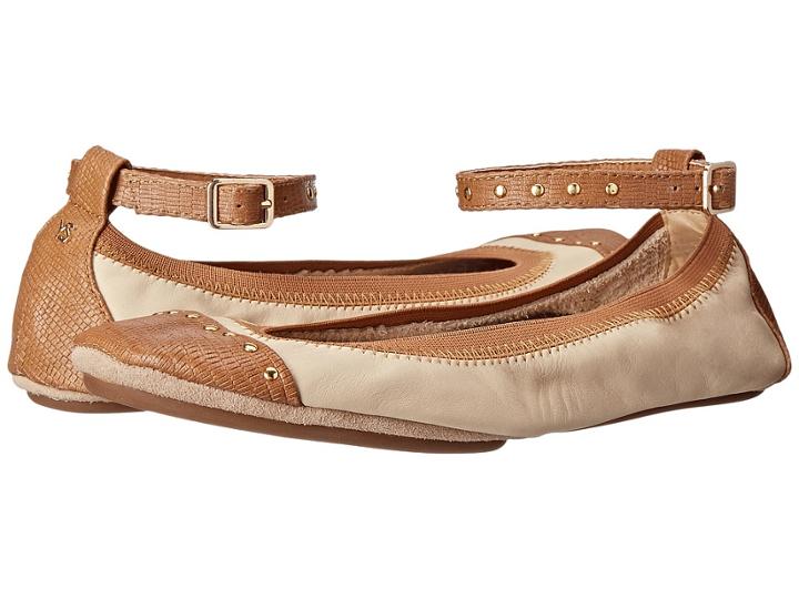 Yosi Samra - Abbey Leather Flat With Lagarto Leather Cap Toe