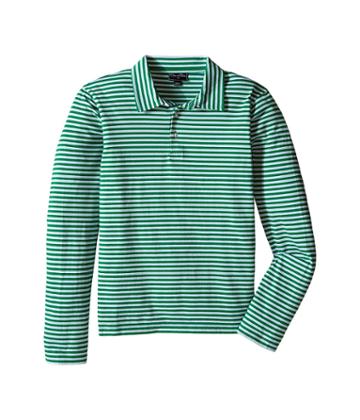 Oscar De La Renta Childrenswear - Stripe Long Sleeve Polo