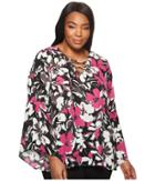 B Collection By Bobeau - Plus Size Dawn Flare Sleeve Blouse