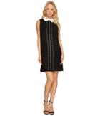 Cece - Sleeveless Eyelet Embroidered Collared Dress