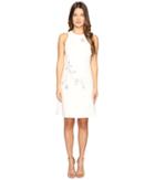 Marchesa Notte - A-line Crepe Floral Embroidery Shift Dress
