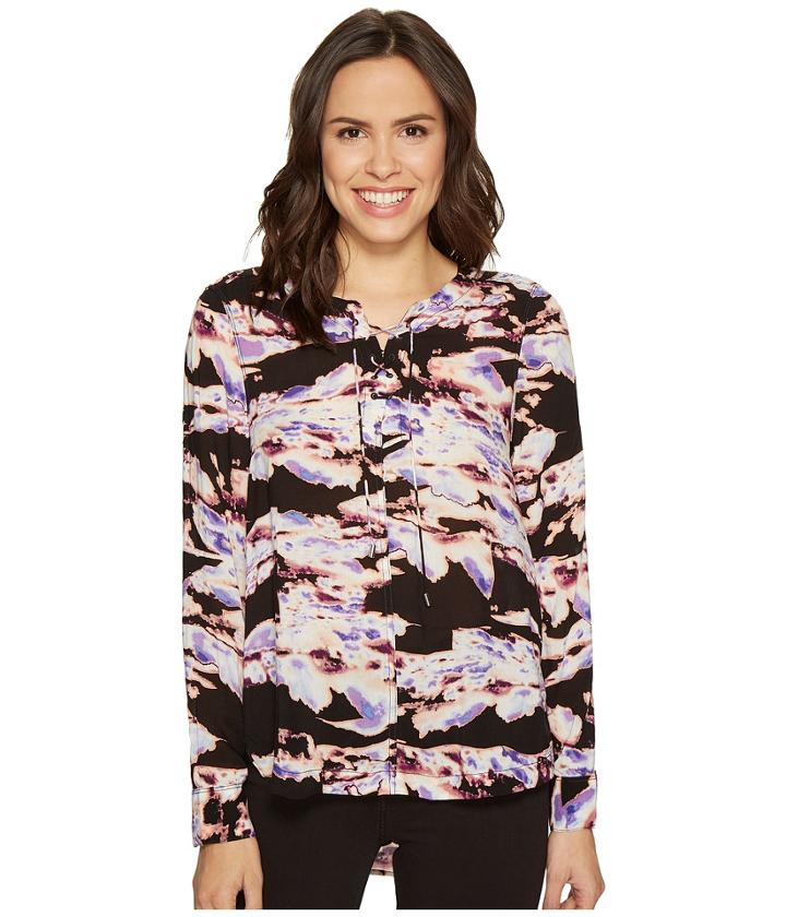 Calvin Klein Jeans - Marble Cloud Printed Lace-up Popover