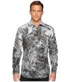 Bugatchi - Shaped Fit Geo Palm Woven Shirt