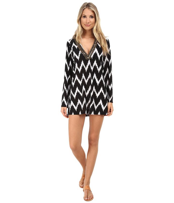 La Blanca - Night Waves V-neck Tunic Cover-up