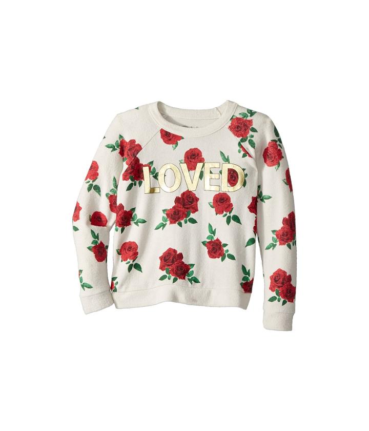 Chaser Kids - Cozy Fleece Love Raglan Sweatshirt