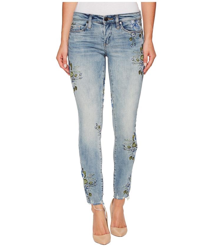 Blank Nyc - Denim Floral Embroidered Skinny In Back To Nature