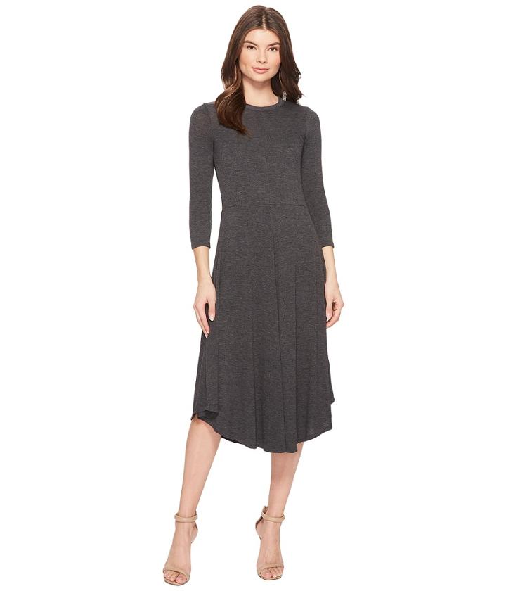 Three Dots - Melange Sweater 3/4 Sleeve Dress
