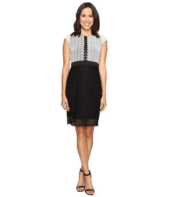 Christin Michaels - Helene Color Block Lace Dress
