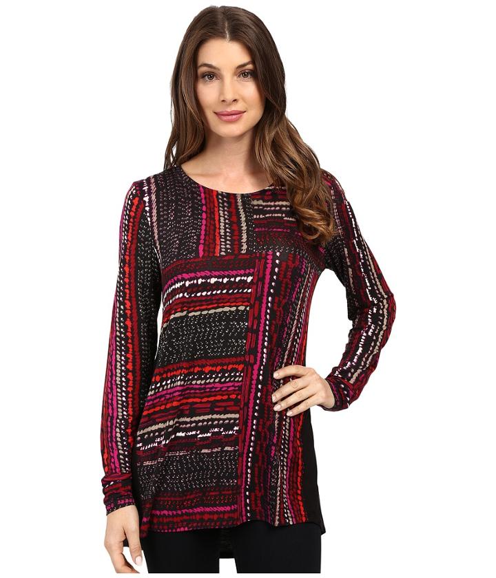 Nic+zoe - Dotted Lines Handpainted Top