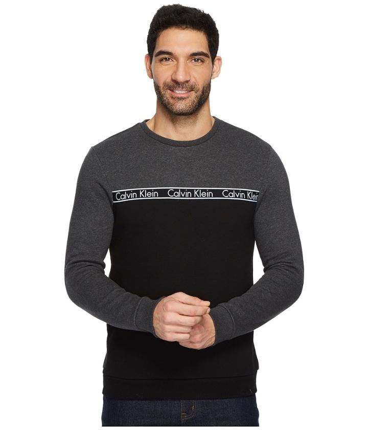 Calvin Klein - Crew Neck Shirt With Logo Tape Detail