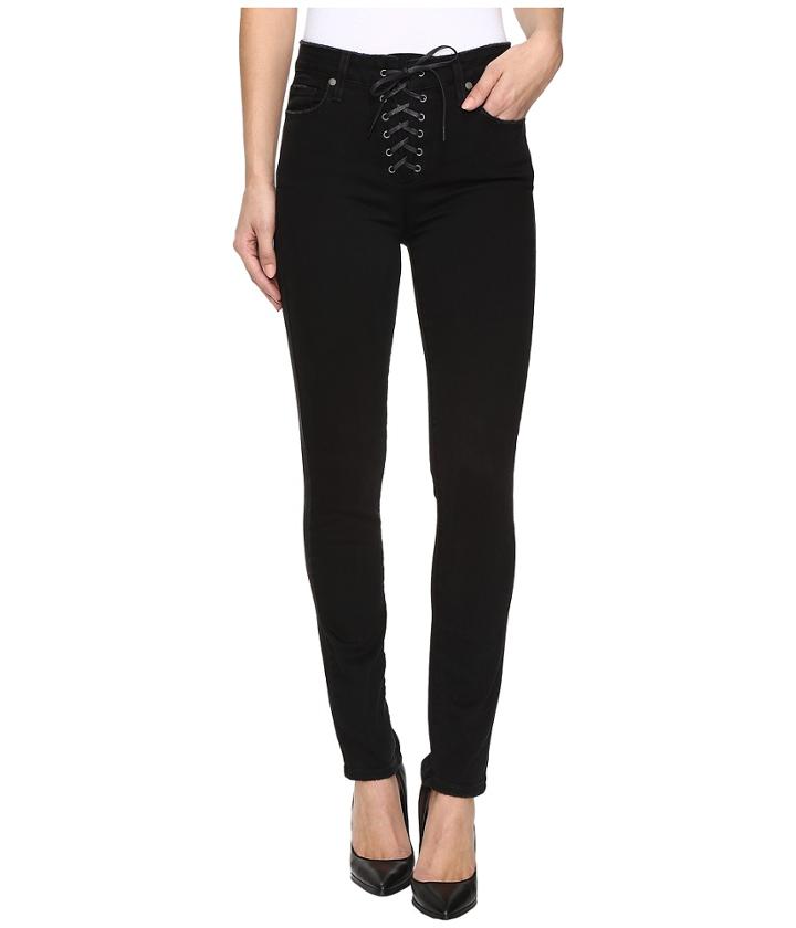 Paige - Hoxton Ankle Peg Lace-up In Vintage Black