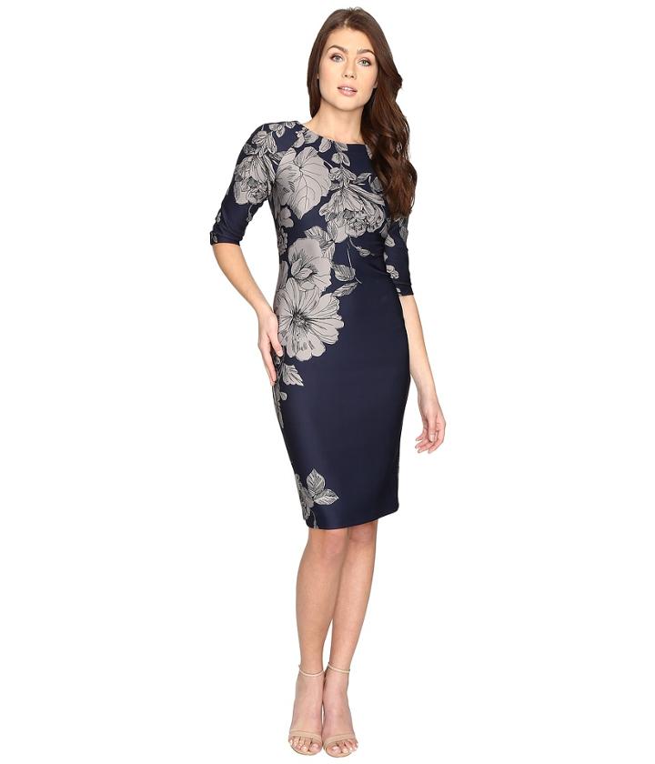 Christin Michaels - Bay Floral Bodycon Midi Dress