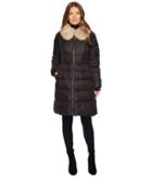 Kate Spade New York - Soft Down Faux Fox Fit And Flare Jacket