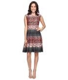 Christin Michaels - Adriane Printed Fit And Flare Dress