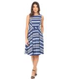 Donna Morgan - Sleeveless Novlety Woven Fit And Flare