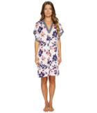 Oscar De La Renta Pink Label - Printed Rayon Span Floral Haftan