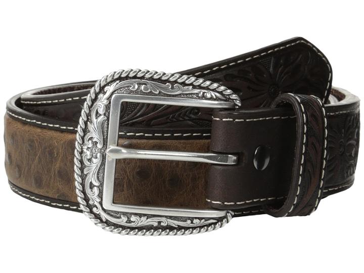 Ariat - Tooled Tab Ostrich Belt