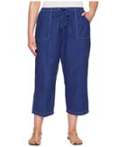Extra Fresh By Fresh Produce - Plus Size Topstitch Sheeting Capris
