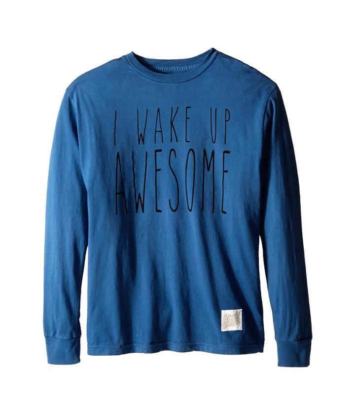 The Original Retro Brand Kids - I Wake Up Awesome Long Sleeve Tee