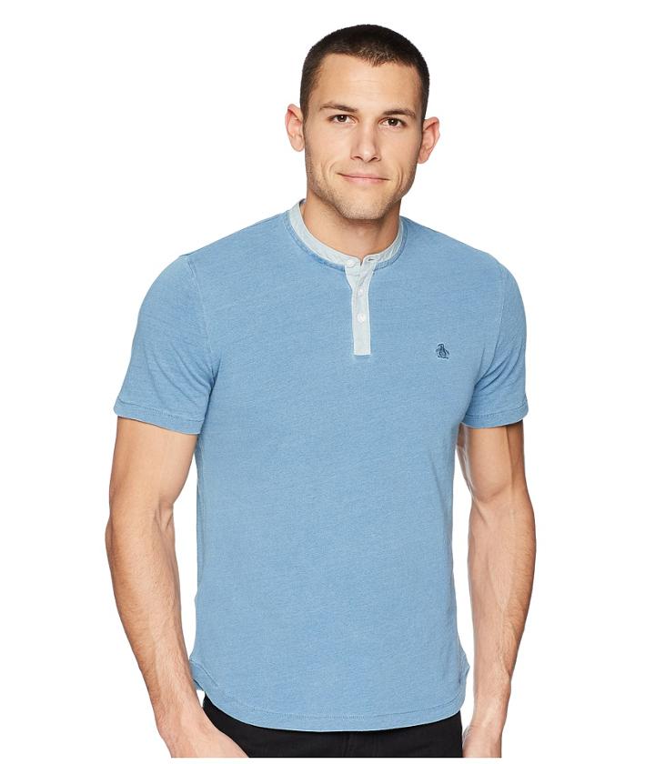 Original Penguin - Short Sleeve Indigo Henley