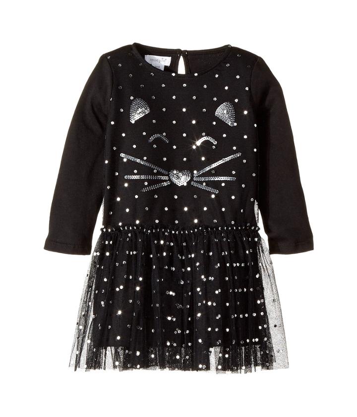 Mud Pie - Halloween Cat Mesh Overlay Dress