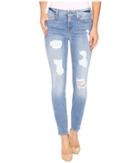 7 For All Mankind - The Ankle Skinny With Destroy In Light Wash