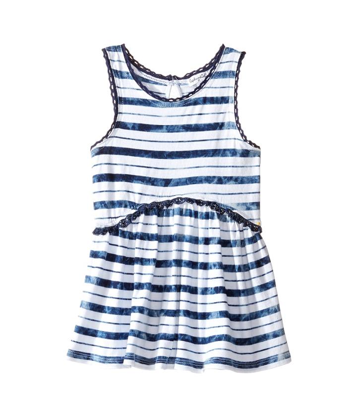 Splendid Littles - Indigo Striped Tie-dye Swing Top