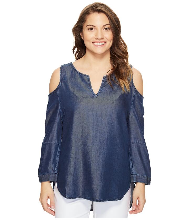Nydj Petite - Petite Agnes Colder Shoulder Top