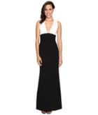 Jill Jill Stuart - Two-tone Elastane V-neck Dress