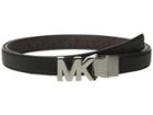 Michael Michael Kors - 20mm Reversible Saffiano To Logo Pvc On Mk Buckle Belt