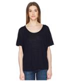 Vince - Textured Stripe Short Sleeve