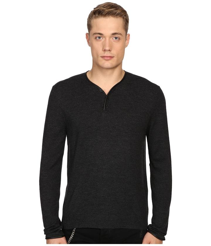 The Kooples - Officer Collar Pullover W/ Placket