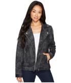 Dylan By True Grit - Distressed Moto Bomber Jacket