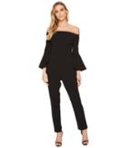 Adrianna Papell - Off The Shoulder Stretch Crepe Jumpsuit With Bell Sleeve Detail